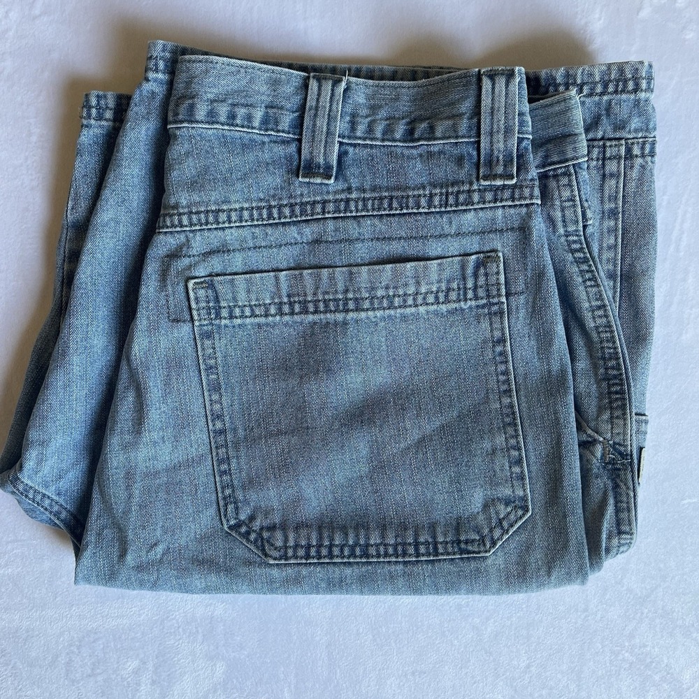 Vintage Wrangler Carpenter Shorts Men's Size 34 Blue Denim Baggy Skate Y2K Jorts